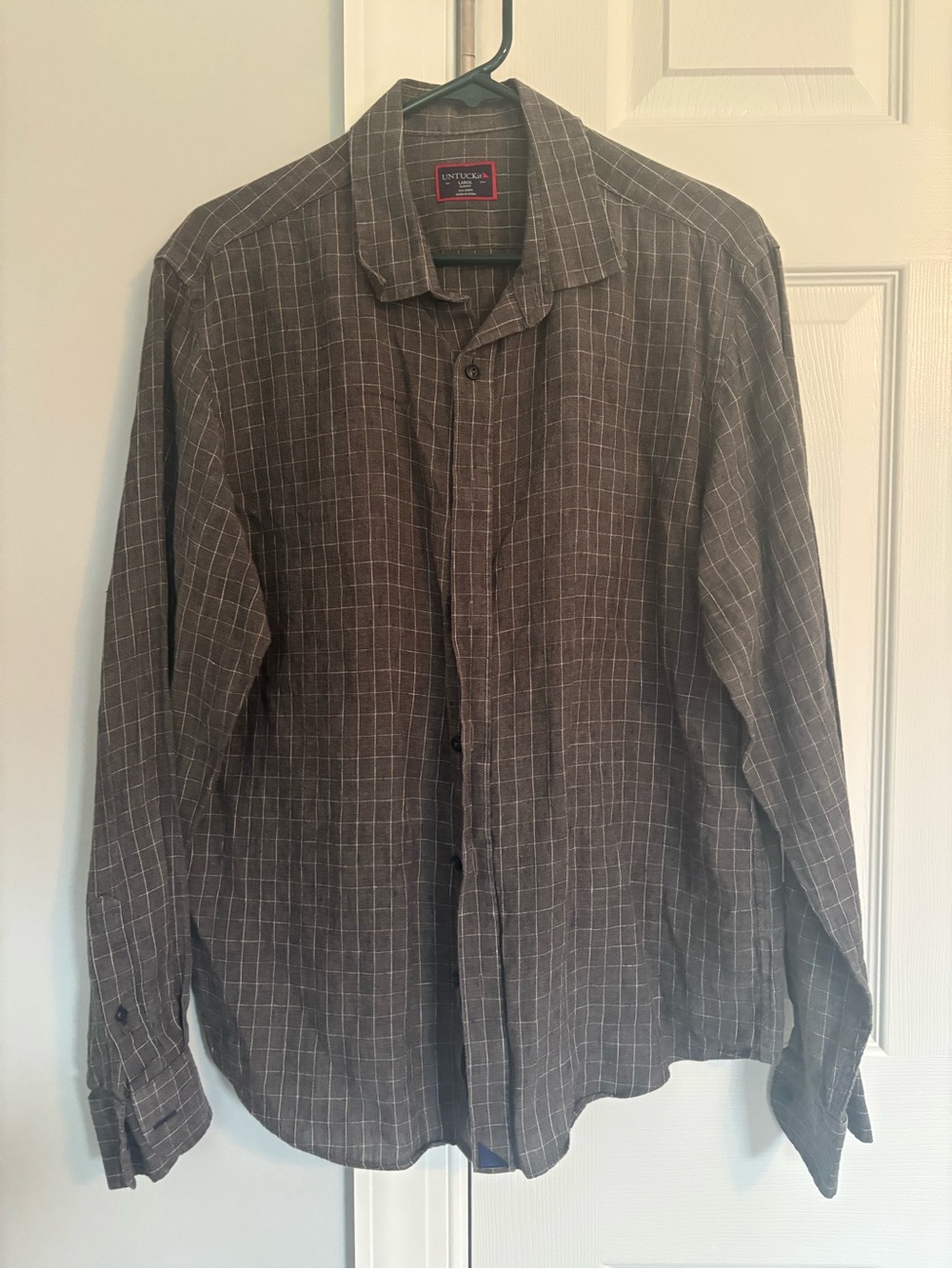 UNTUCKit Blue Plaid Casual Button-Down Shirt - brand new without tags